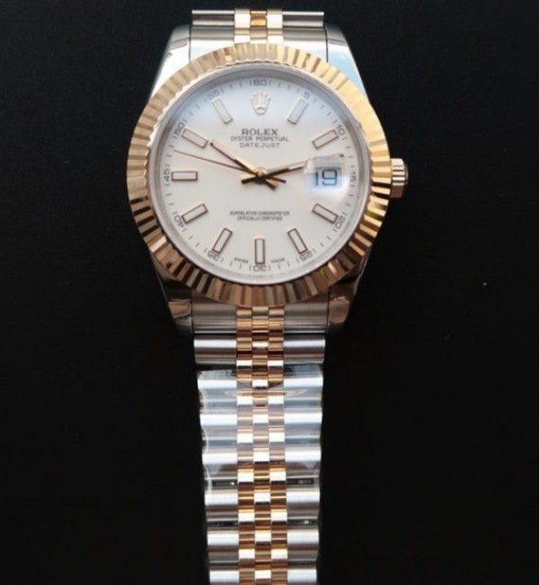 Replica Rolex DateJust 41mm 126333 YG Wrapped White Dial SS/YG Jubilee Bracelet A2824