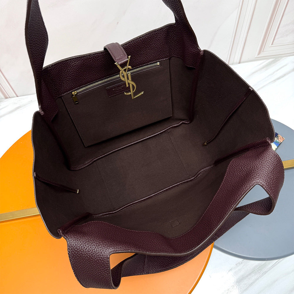 YSL LE 5 A 7 BEA IN GRAINED LEATHER