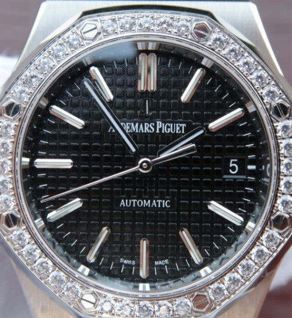Replica Audemars Piguet JF Royal Oak 41mm 15400 Diamonds Bezel Black Dial Bracelet A3120