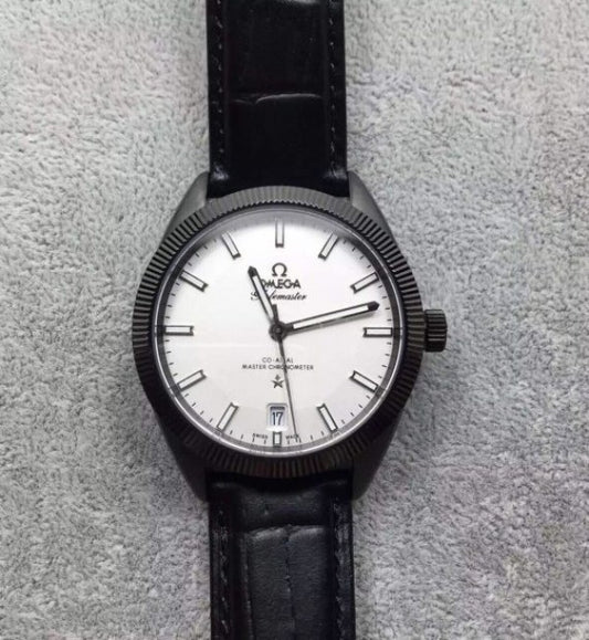 Replica Omega Globemaster Master DLC White Dial Leather Strap A8900