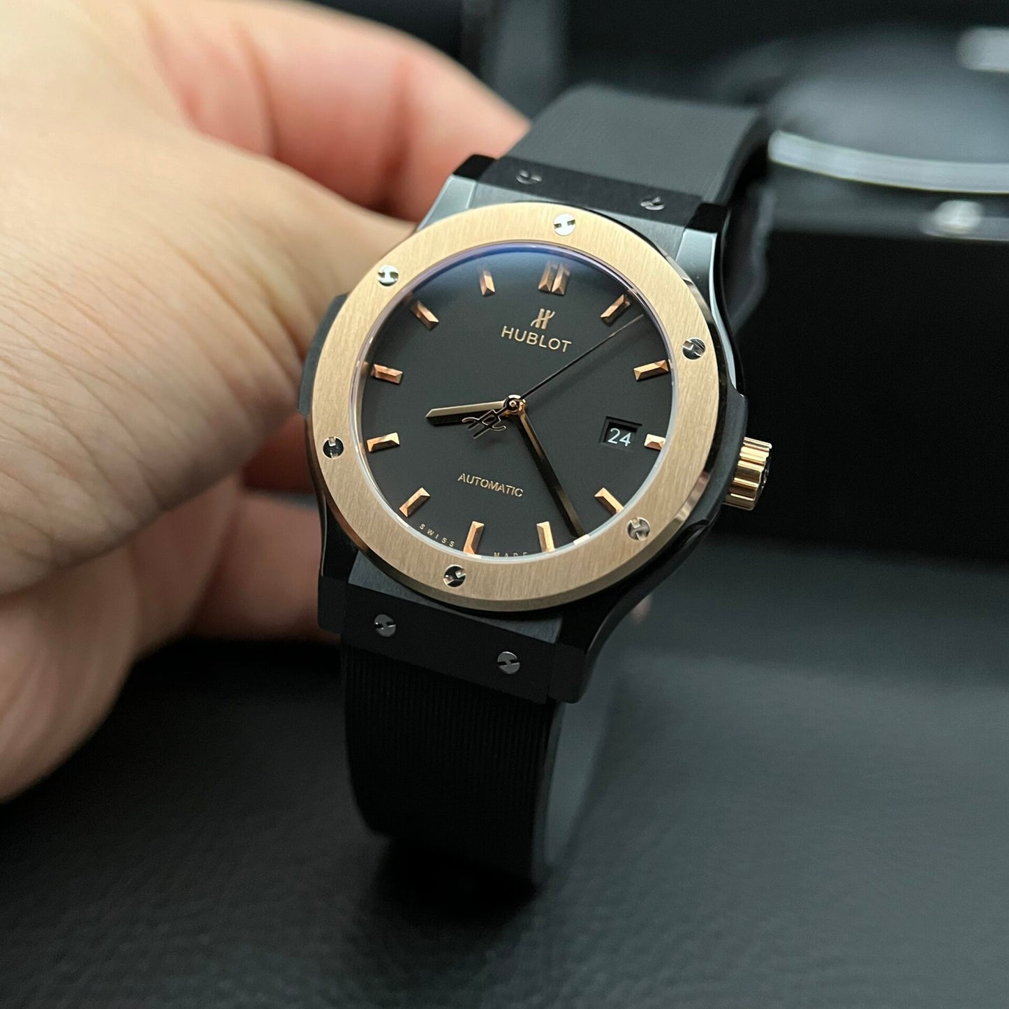 Hublot Replica 1:1 Watch Classic Fusion Ceramic Demi Gold JJZ 42mm