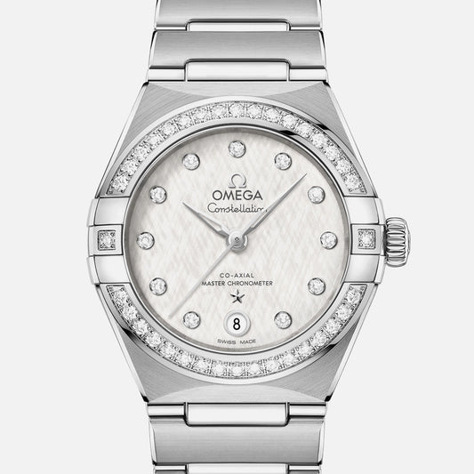 Constellation Co-Axial Master Chronometer 29mm Stainless Steel With Diamond-Set Bezel(1:1 replica)