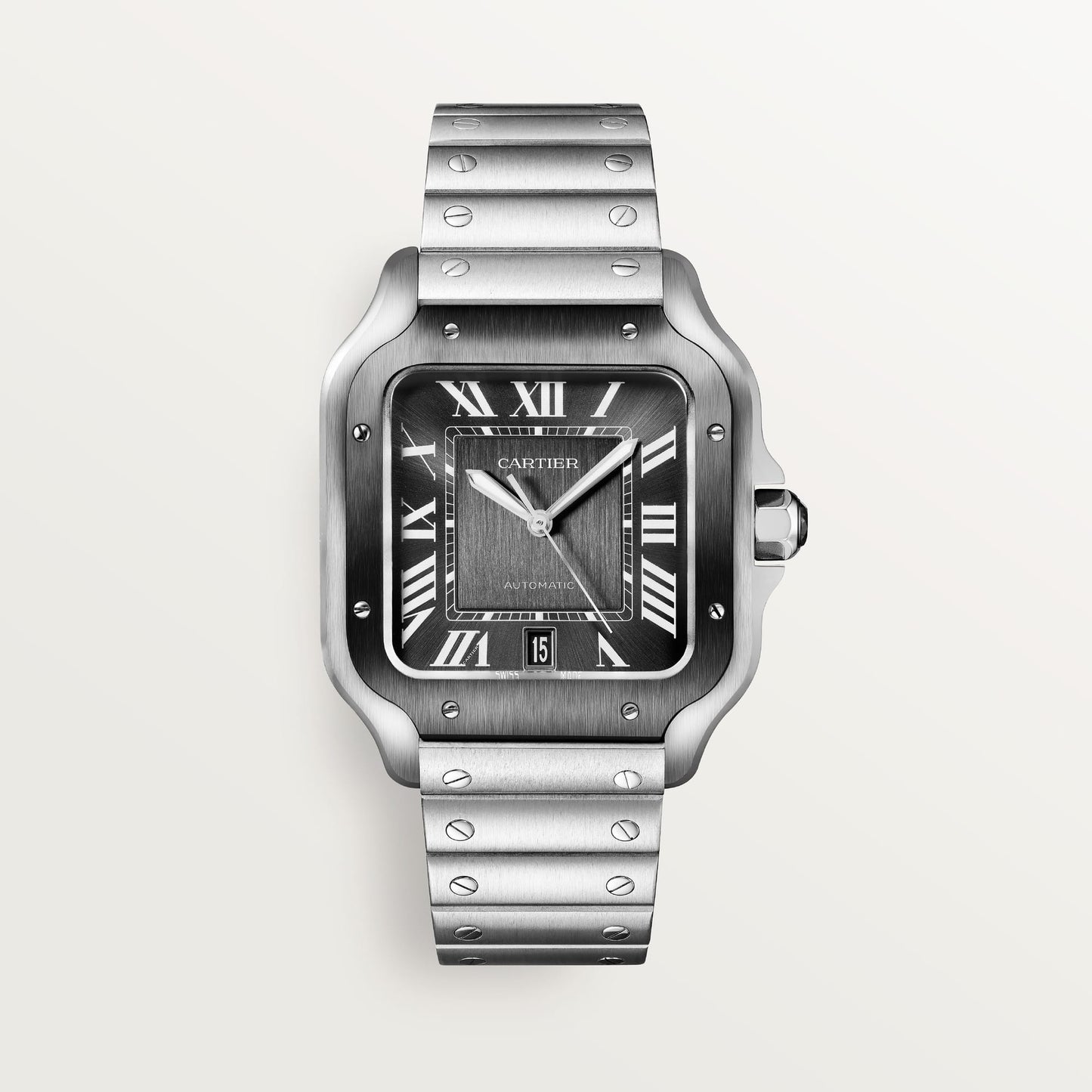 Santos de fake cartier watch large model Manufacture mechanical movement with automatic winding(1:1 replica)