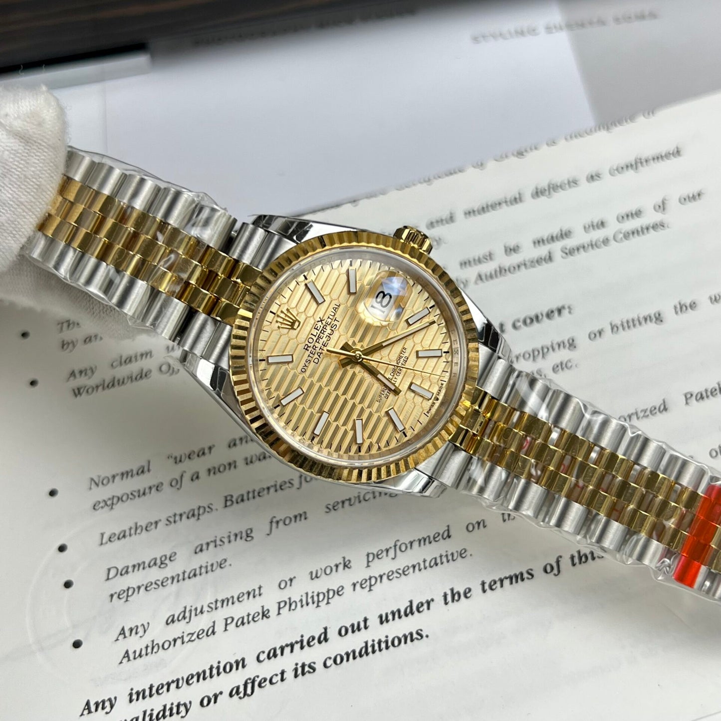Rolex Datejust Yellow Dial High Quality Replica EW Factory 41mm