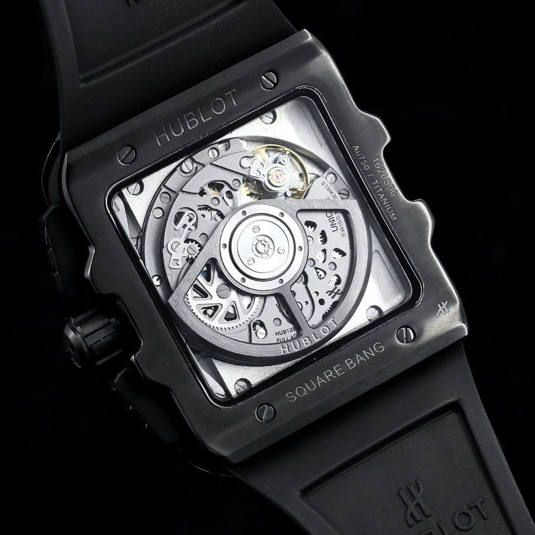Hublot Big Bang, Square Bang Unico 42mm Textured Rubber Strap(1:1 replica)