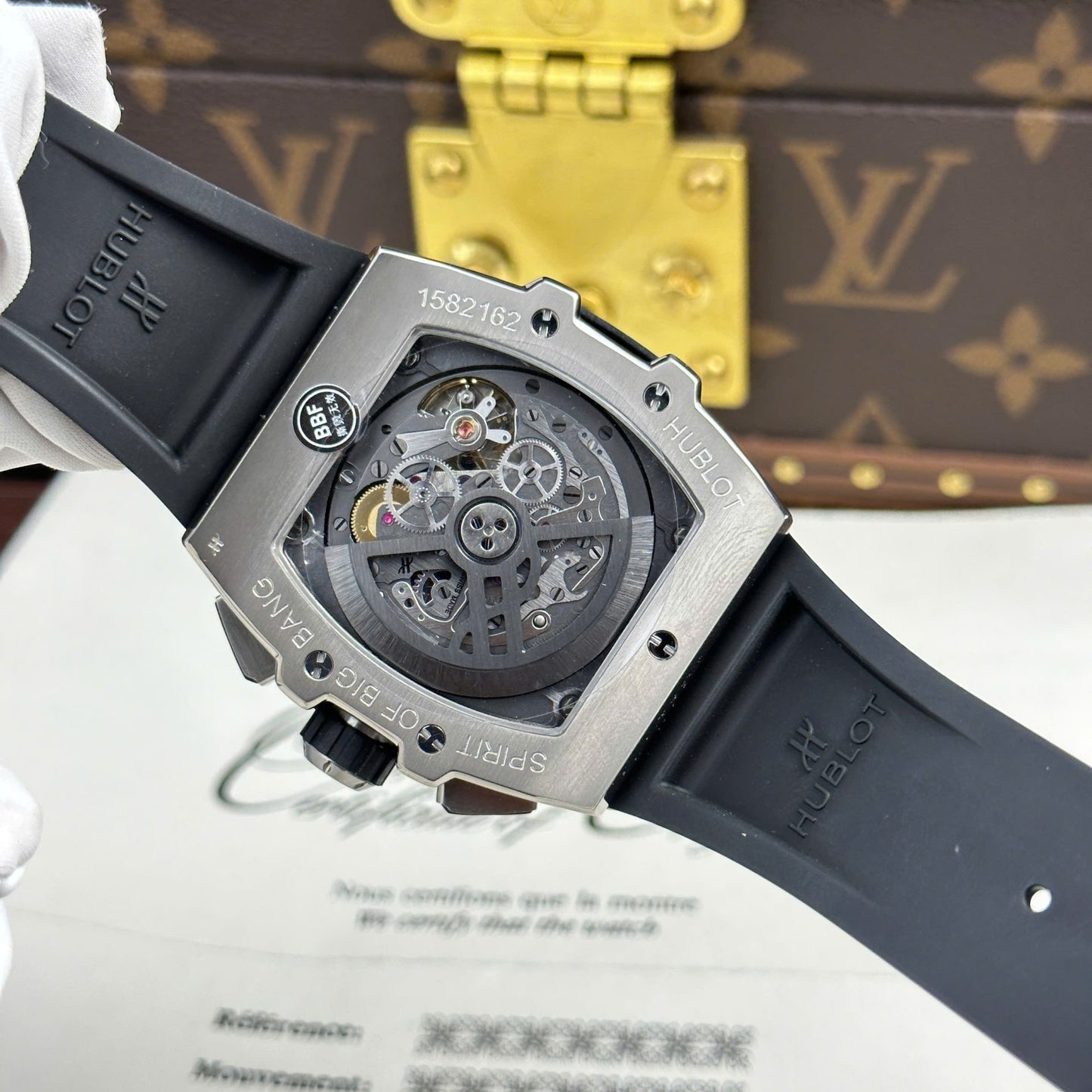 Hublot Spirit Of Big Bang Titanium Replica Watch Rubber Strap BBF Factory 42mm