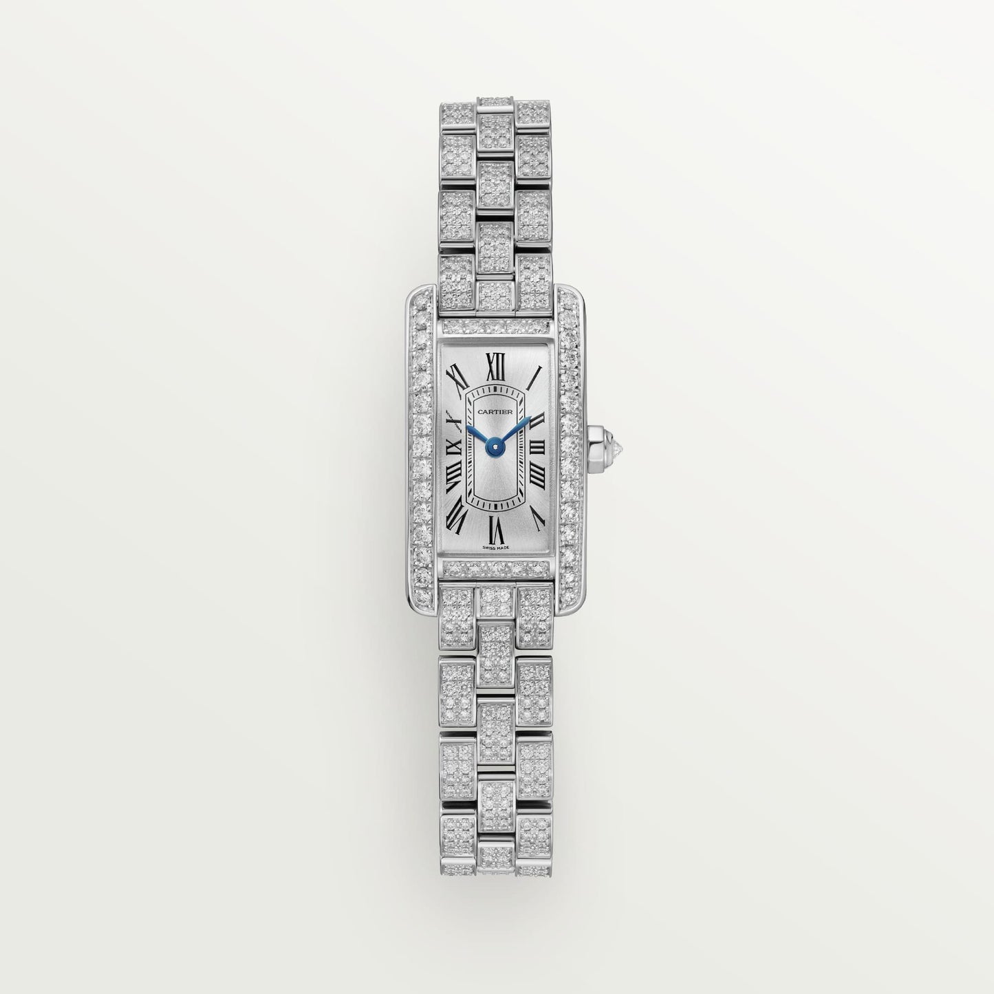 fake cartier watch Tank Americaine mini model quartz movement(1:1 replica)