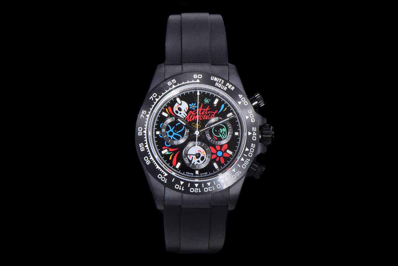 Rolex Daytona-AET x ROLEX x Picasso Crossover-Charles the Great-Black(1:1 replica)