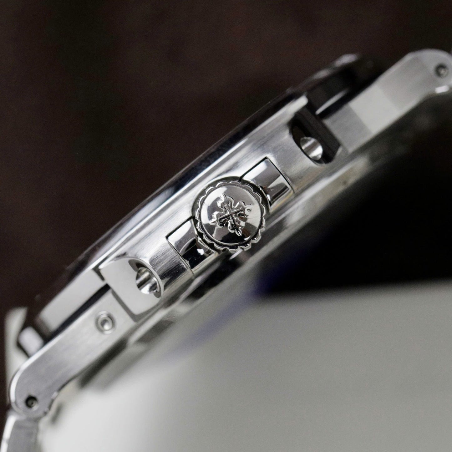 Patek Philippe Nautilus 5724G Refined Dial Replica Watch Custom Diamonds Moissanite Baguette 40mm
