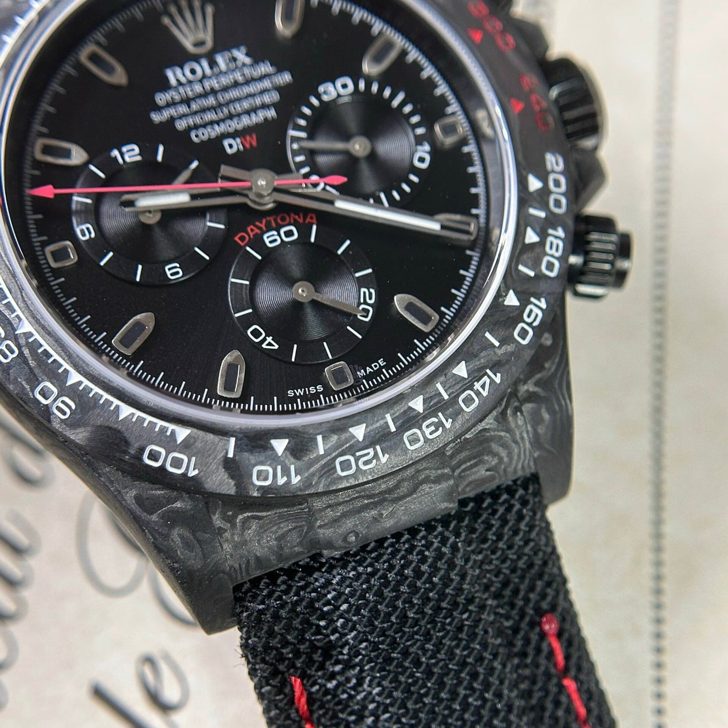 Rolex Daytona Diw Carbon Super Light Replica Watch 40mm