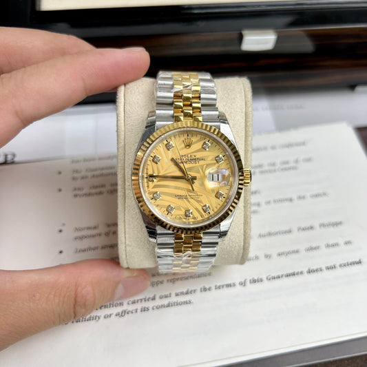 Rolex DateJust Fake Watch Demi Gold Jubilee Strap EW Factory 36/41mm