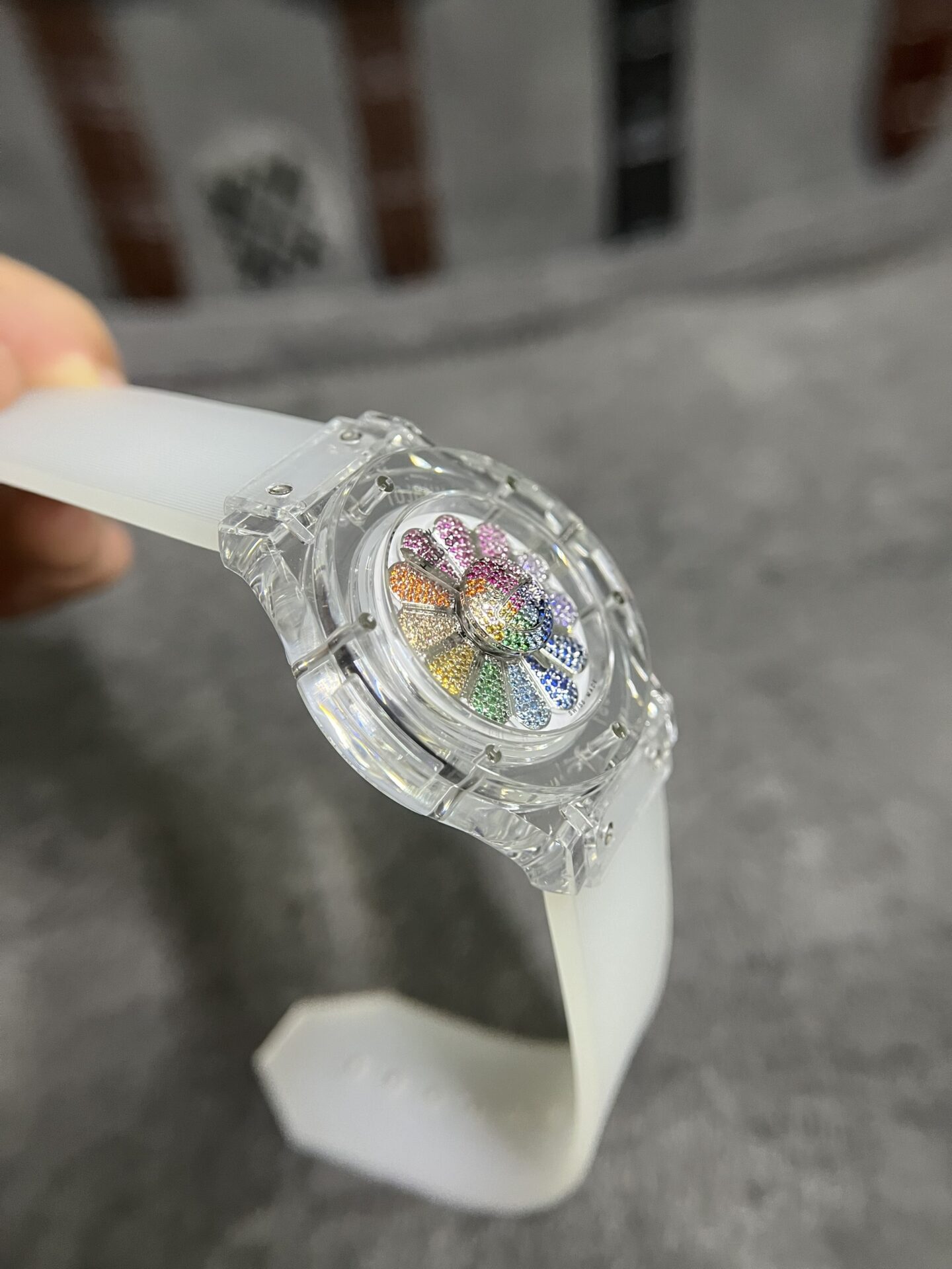 Hublot Replica Watch Takashi Murakami Sapphire Rubber Strap 42mm