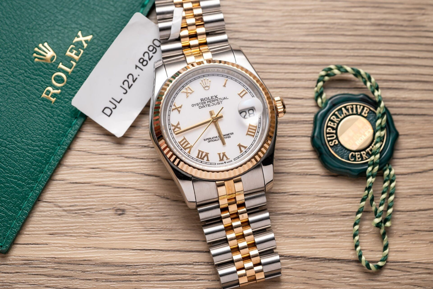 Rolex DateJust 126233 Replica Watch Gold Wrapped White Dial GM Factory 36mm