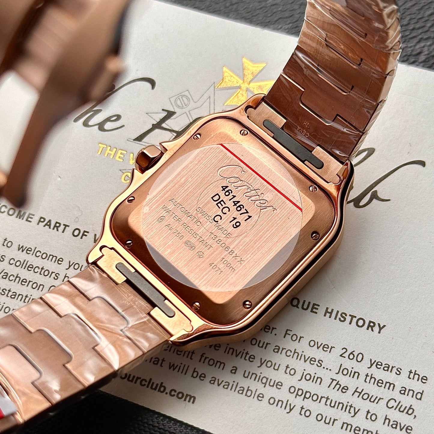 Cartier Santos Replica Watch Rose Gold BV Factory 39.8mm