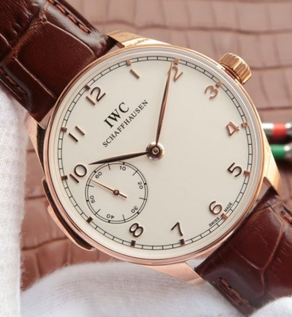 Replica IWC YLF Portuguese YG IW5242 White Dial A95290