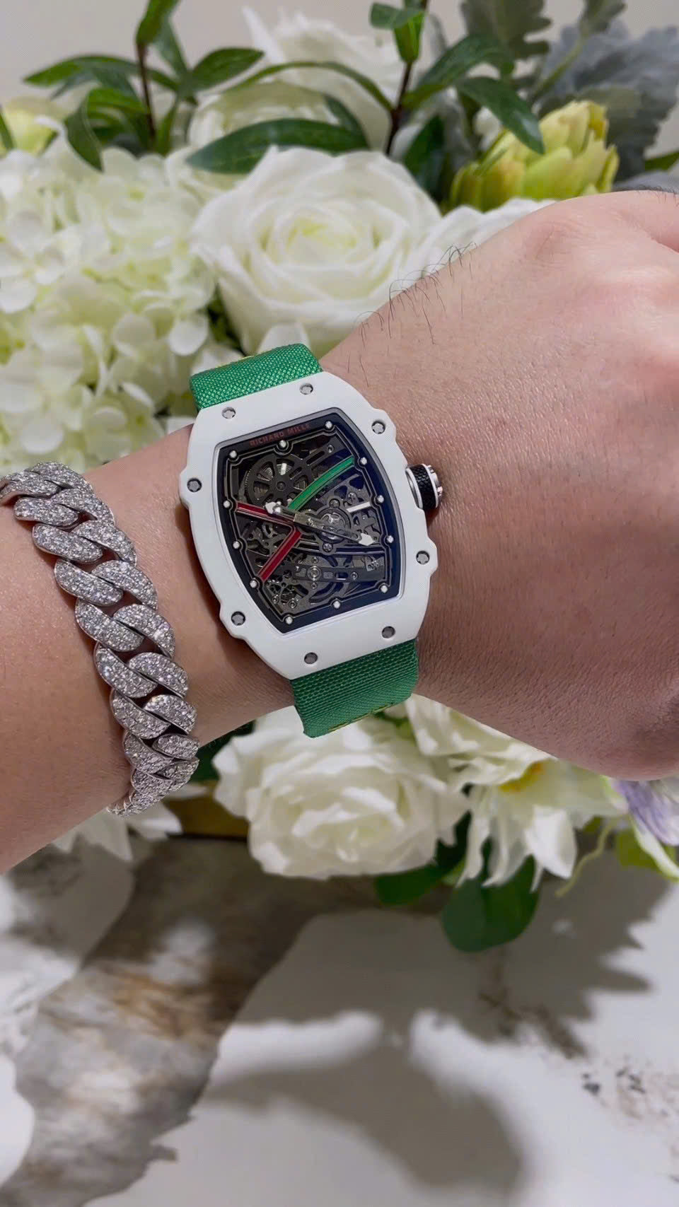 Richard Mille RM67-02 White Carbon Best Replica Watches Weight 37 Grams 38.7¡Á47.52mm
