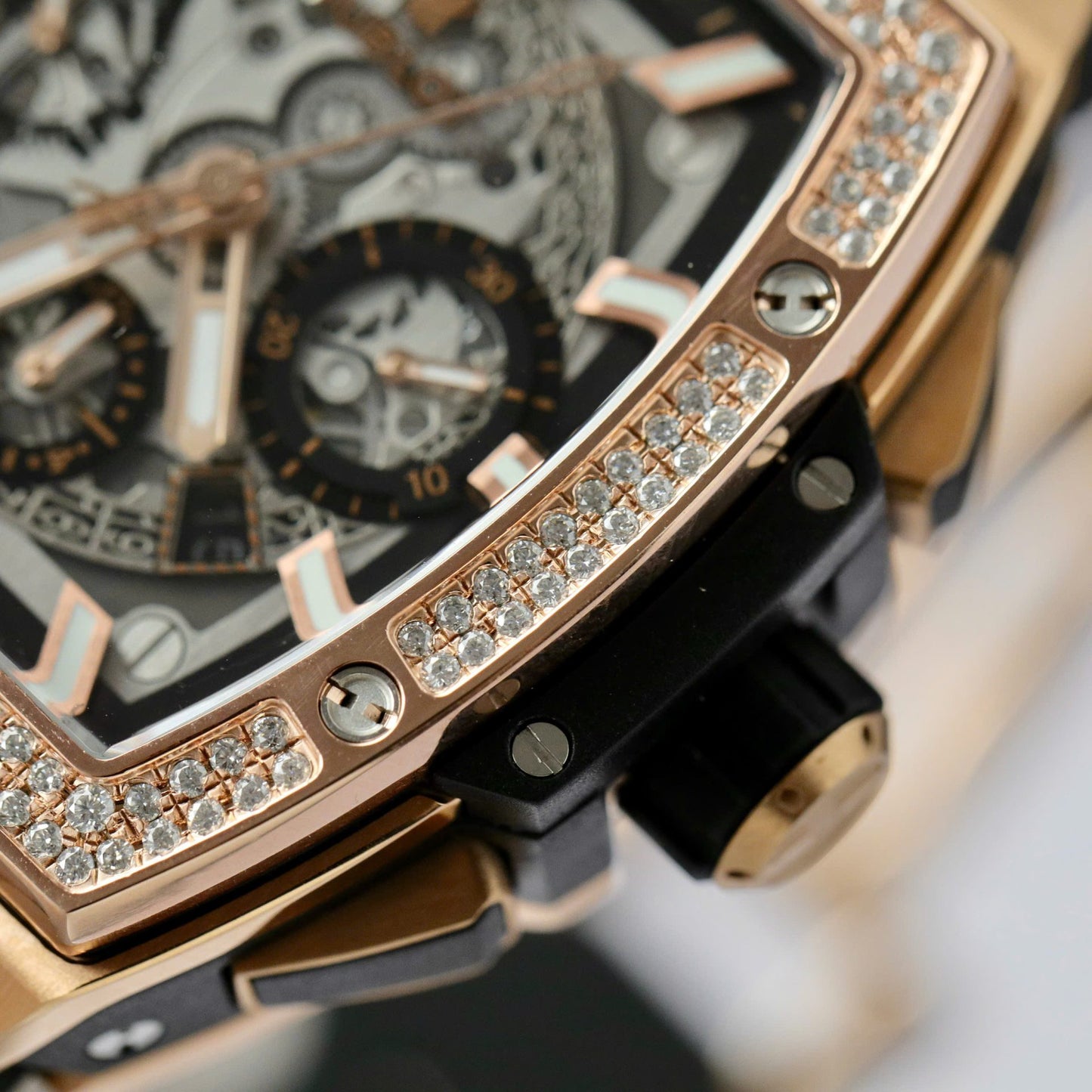 Hublot Spirit Of Big Bang King Gold Custom Moissanite Diamonds Hong Kong 42mm