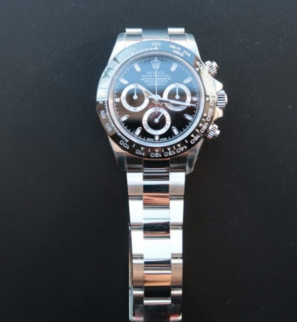Replica Rolex Daytona 116500 LN Noob Black Dial SS Bracelet A7750