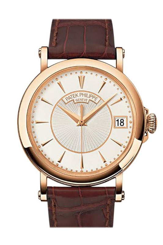 PATEK PHILIPPE Calatrava Silvery Opaline Dial 18K Rose Gold Men's Watch 5153R-001(1:1 replica)