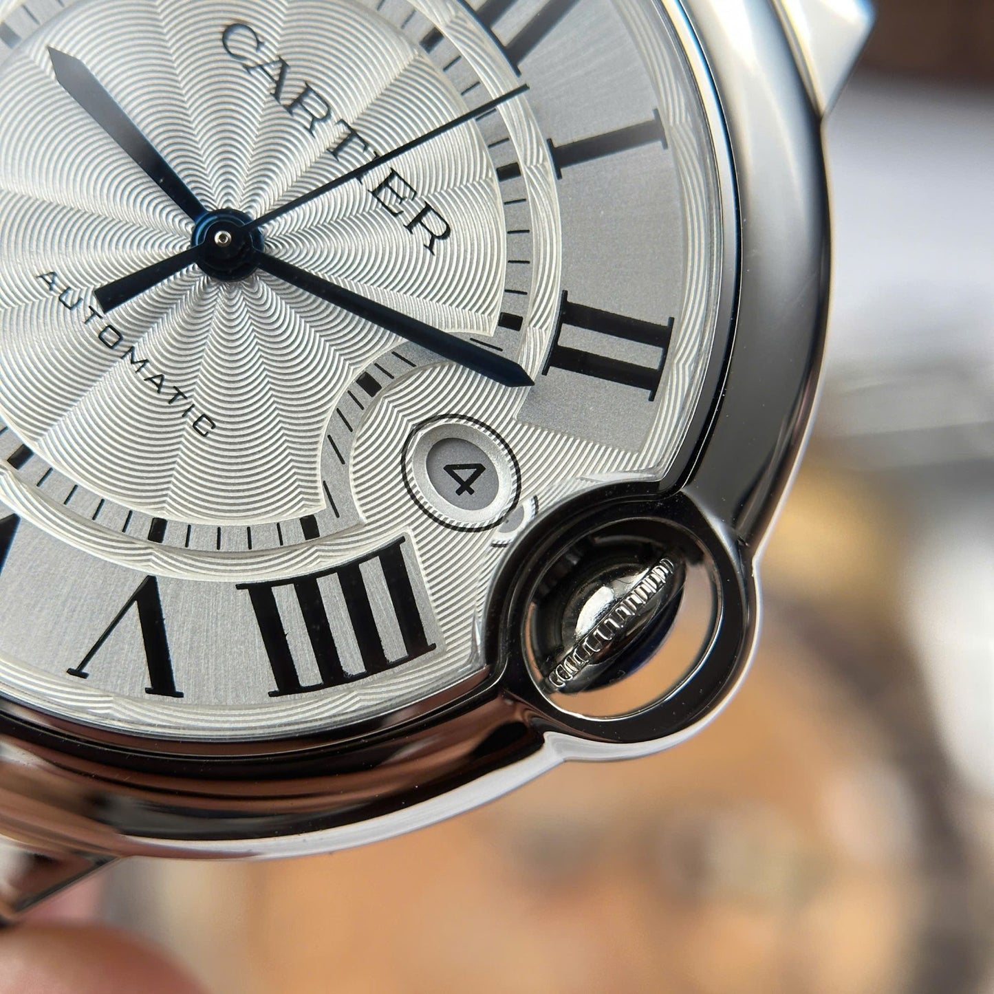 Cartier Ballon Bleu Replica 11 Watch White Dial Leather Strap AF Factory 40mm