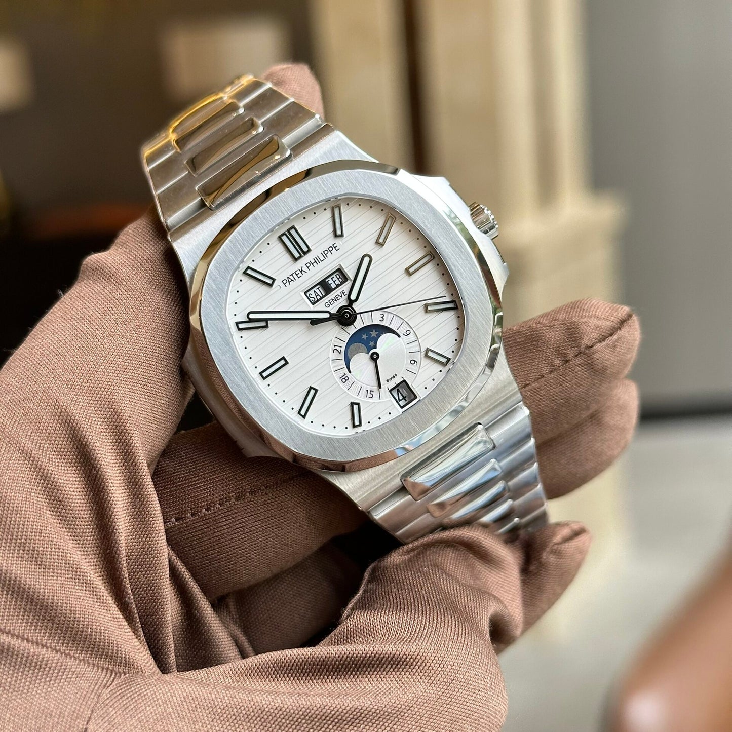 Patek Philippe 5726 White Dial Replica Watch PP Factory 40.5mm
