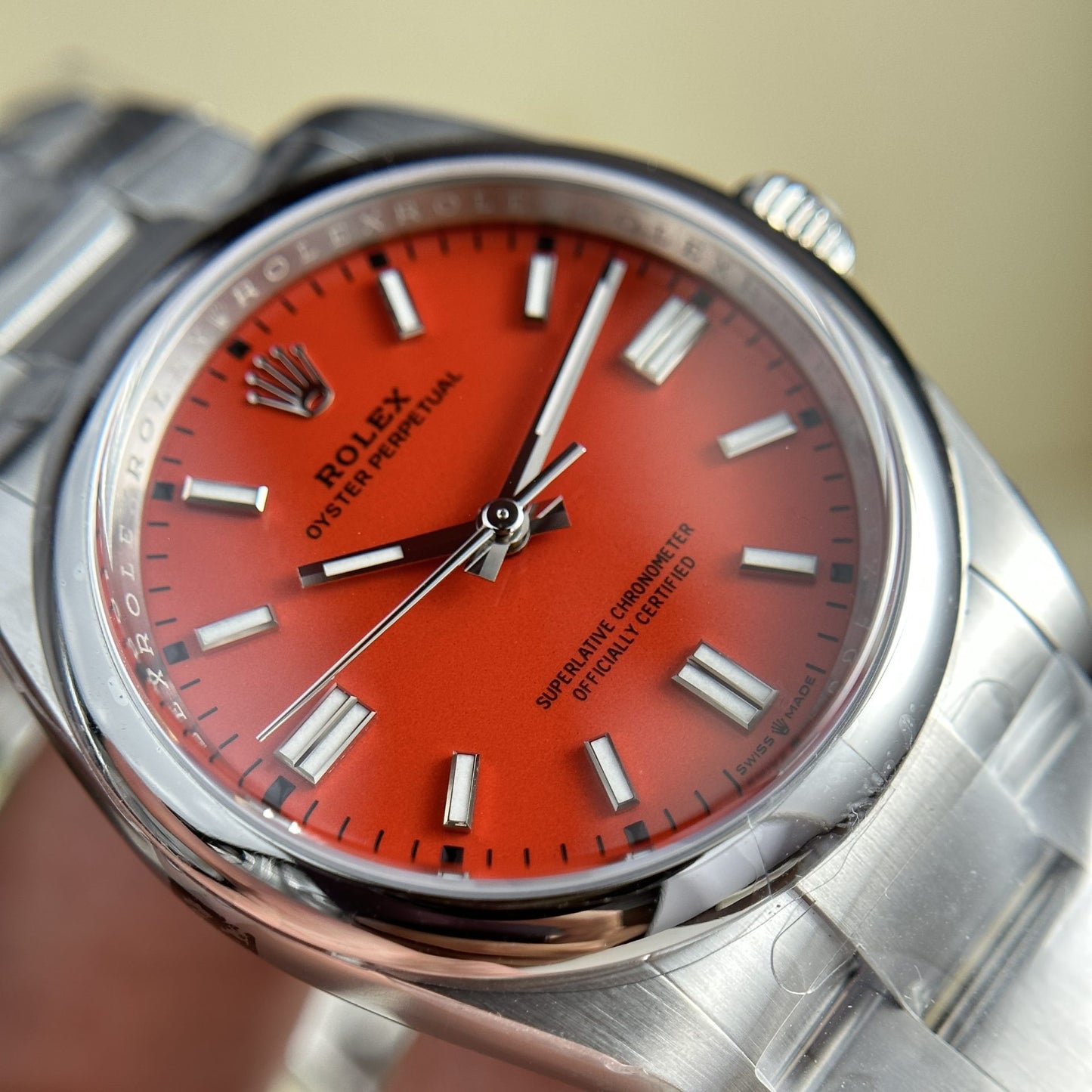 Rolex Replica Watch Oyster Perpetual 126000 Red Dial Clean Factory 36mm
