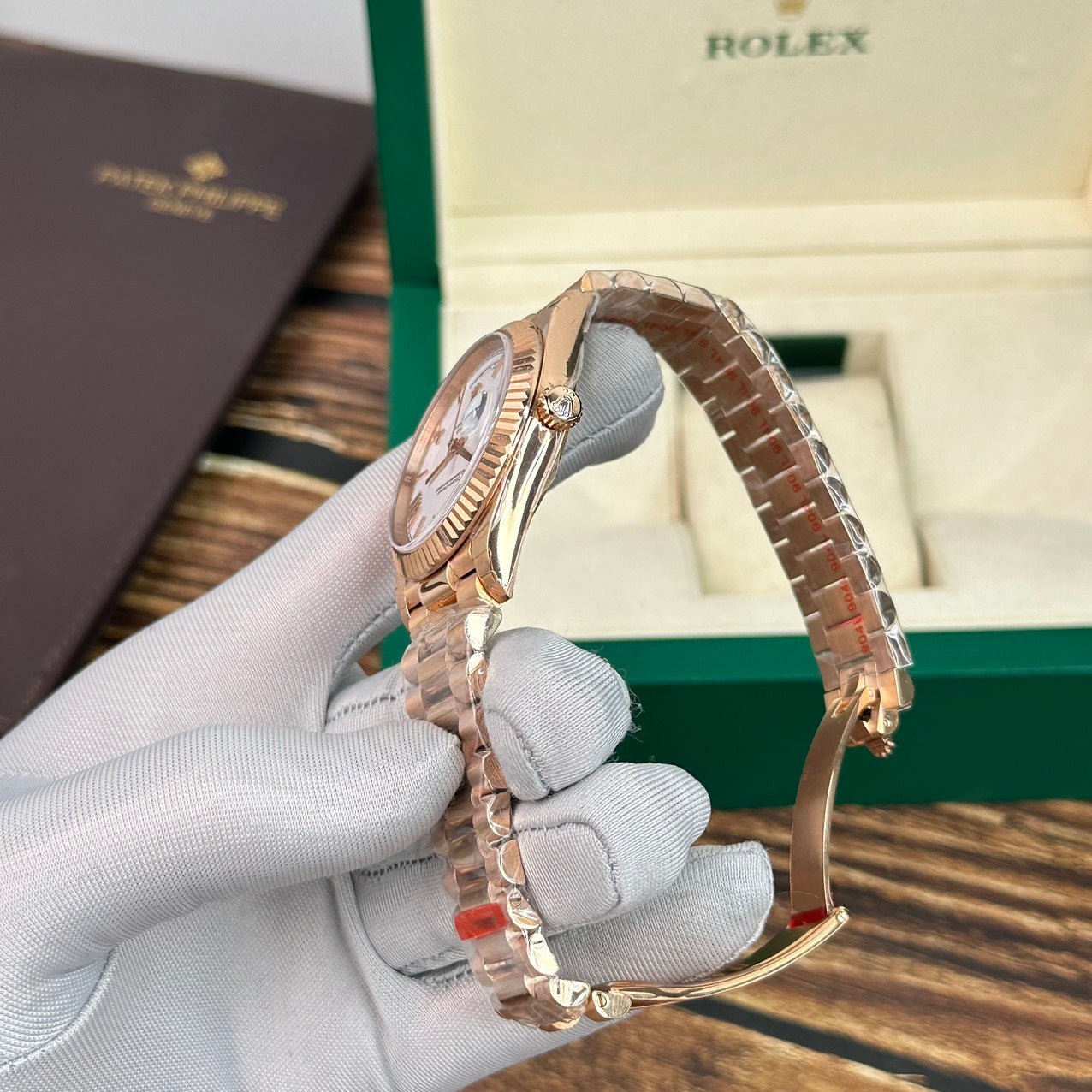 Rolex Replica 1:1 Watch Day-Date Rose Gold White Dial EW Factory 40mm