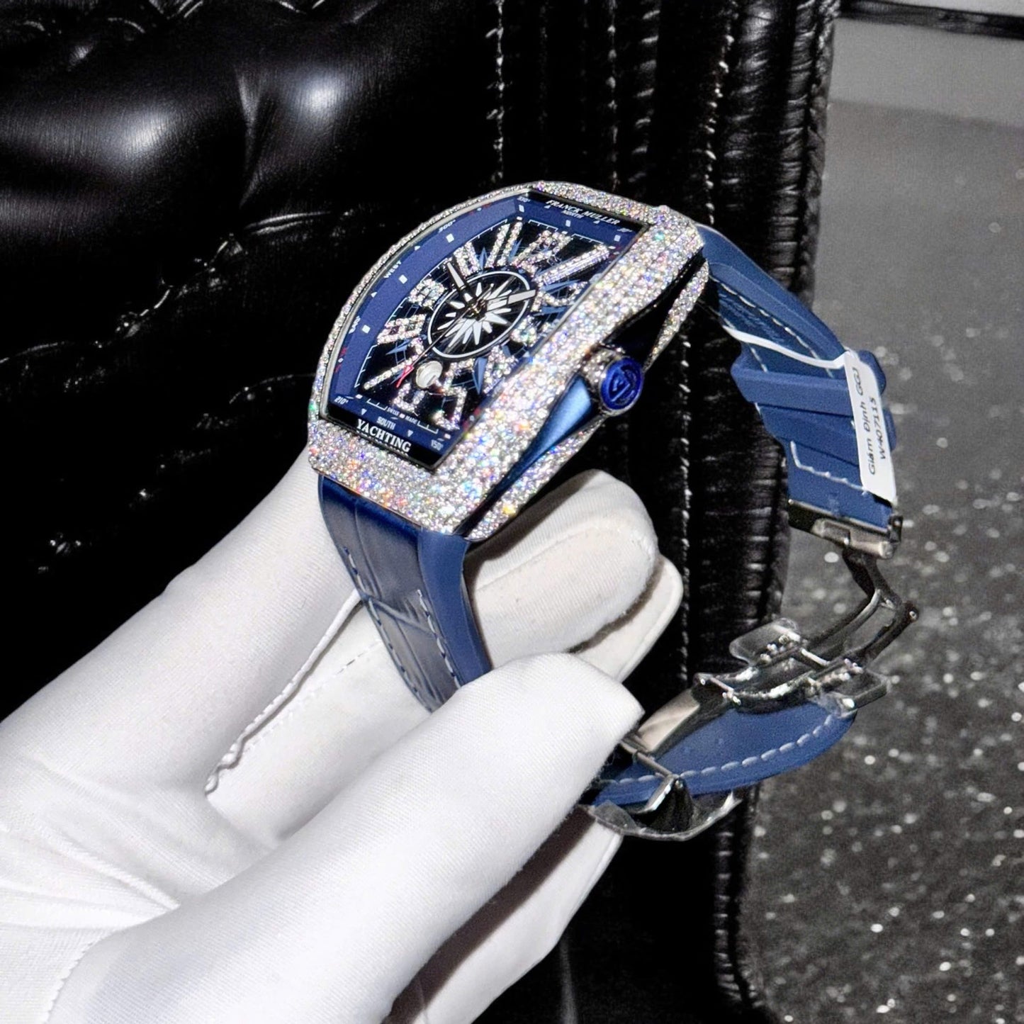 Franck Muller V45 Replica 11 Watch Custom Moissanite Diamonds 45mm