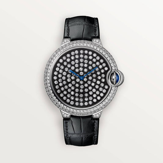 fake cartier watch Ballon Bleu de Serti Vibrant watch 42 mm Manufacture manual winding mechanical movement(1:1 replica)