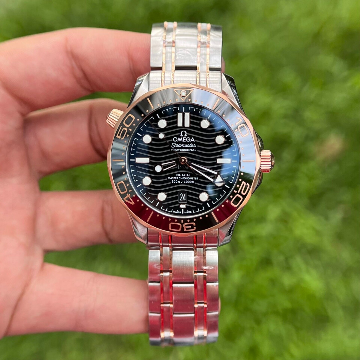 Omega Replica Watch Seamaster Demi Rose Gold VS Factory 42mm