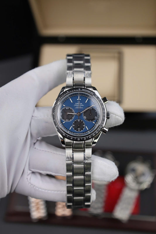 Omega Speedmaster Replica Watch Racing Chronograph Dial Blue 40mm