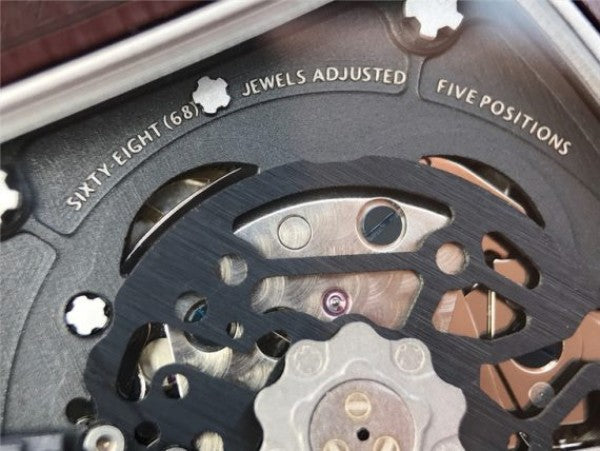 Replica Richard Mille RM011 Felipe Massa RG Chrono Brown Skeleton Dial Orange Rubber Strap A7750