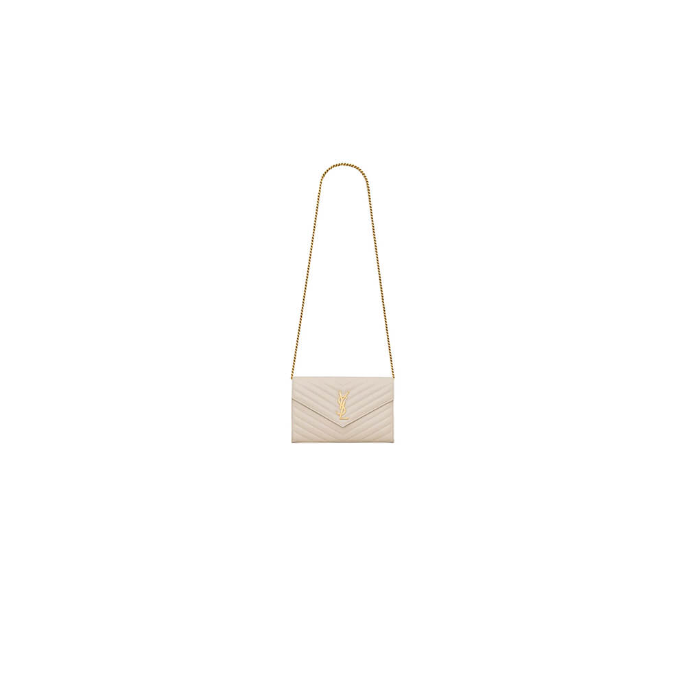YSL cassandre chain wallet in lambskin