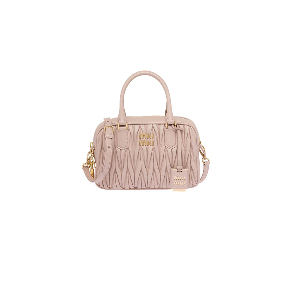 Matelasse nappa leather top-handle bag