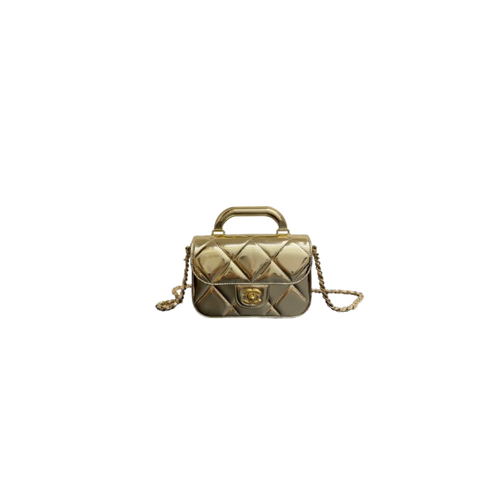 CHANEL Mini Flap Bag with Top Handle(high-end grade)