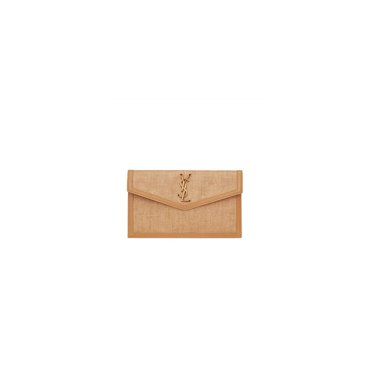 YSL uptown pouch in canvas and leather
