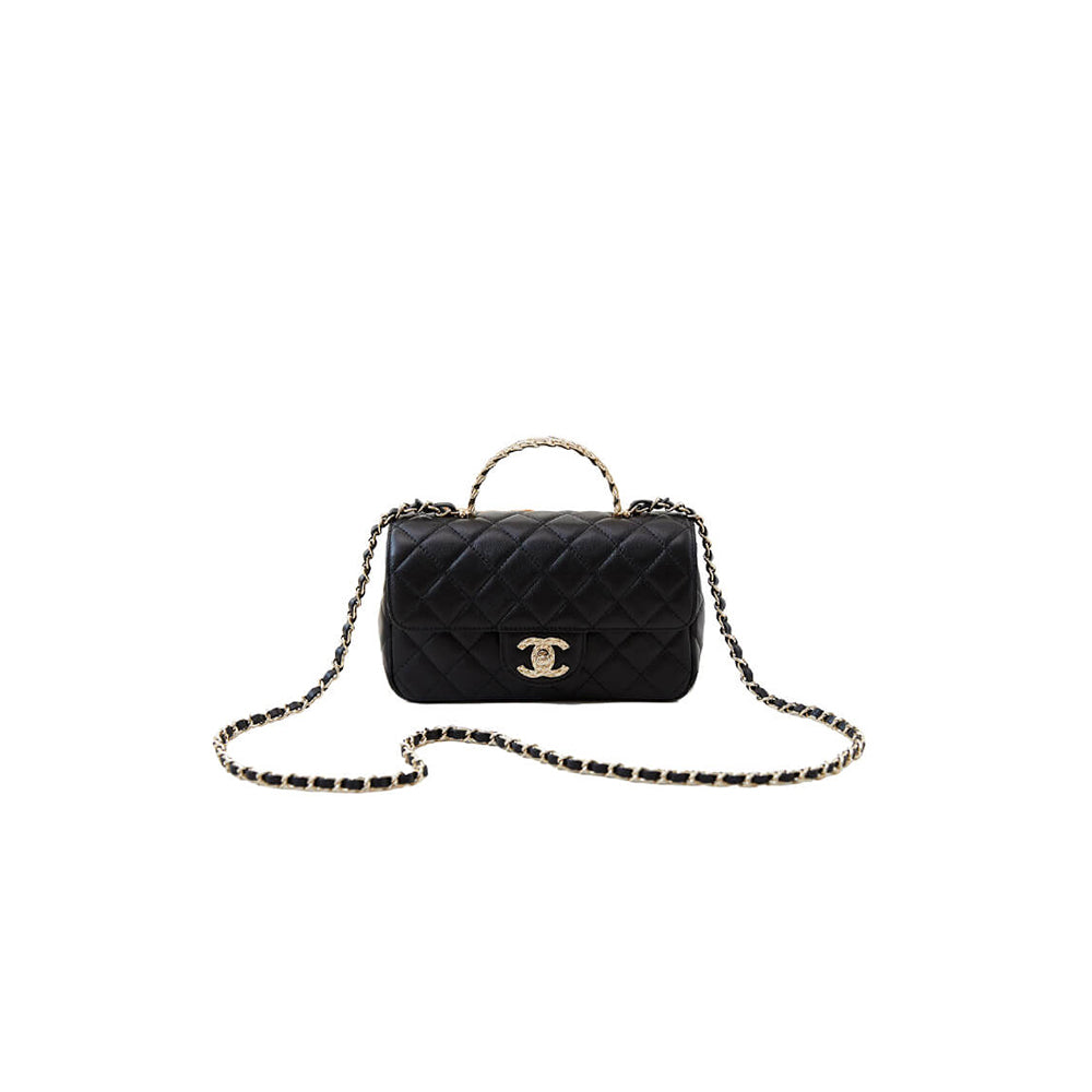 CHANEL Mini Flap Bag with Top Handle