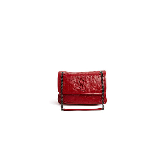 YSL NIKI MEDIUM IN CRINKLED VINTAGE LEATHER(HIGH-END GRADE)