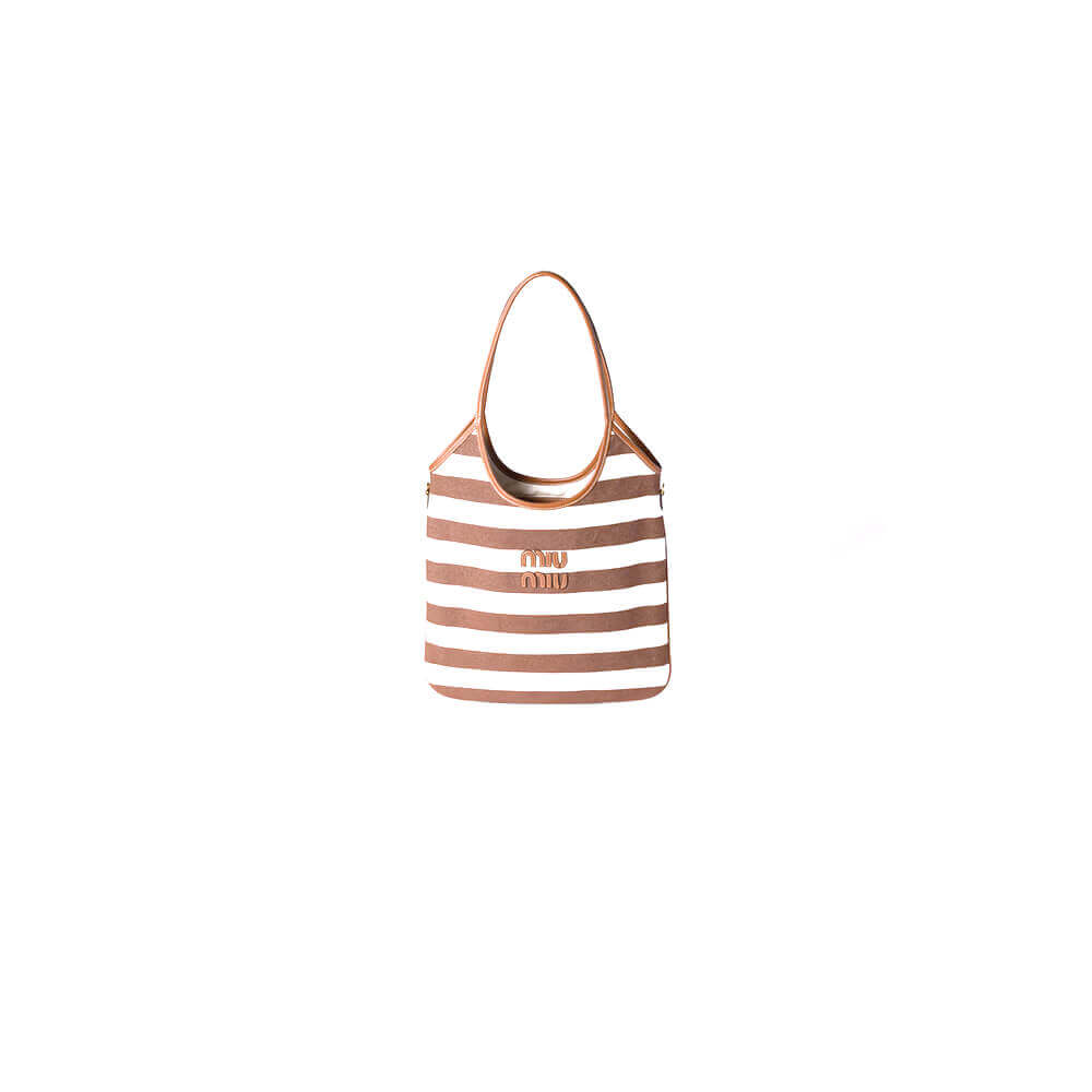 MIUMIU REGULAR IVY canvas and leather bag(HIGH-END GRADE)