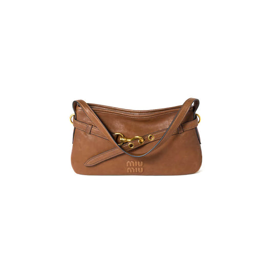 MIUMIU Medium Aventure nappa leather bag(HIGH-END GRADE)