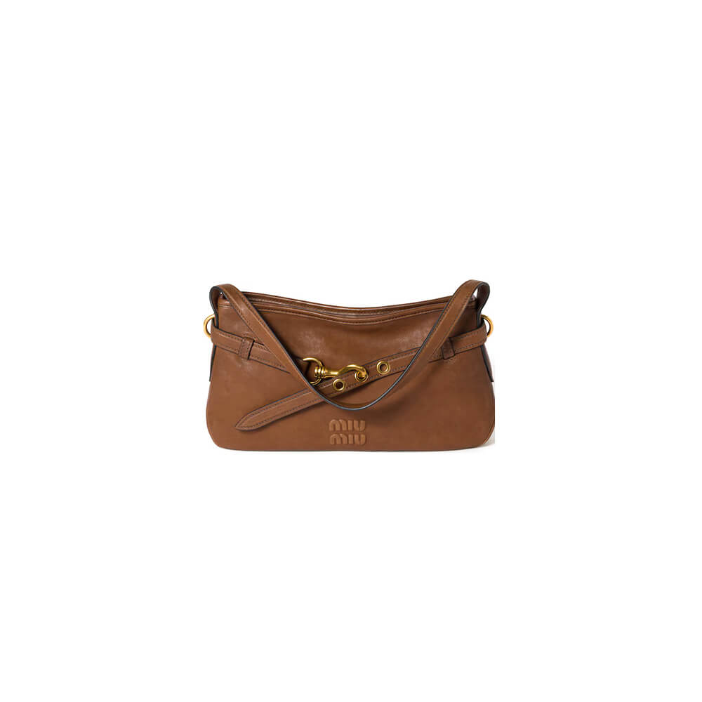 MIUMIU Regular Aventure nappa leather bag(HIGH-END GRADE)
