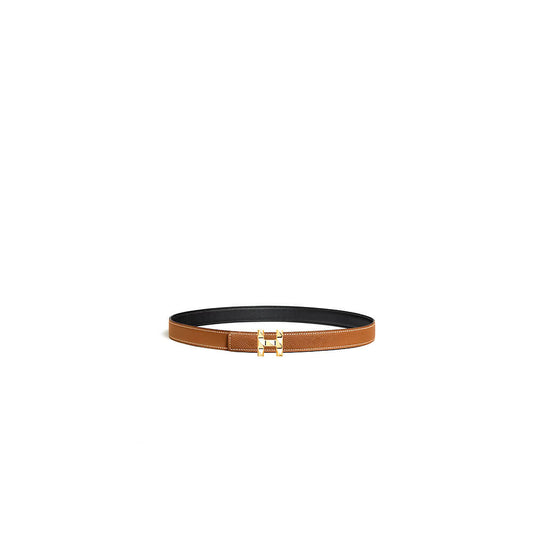 H Infini belt buckle   Reversible leather strap 24 mm