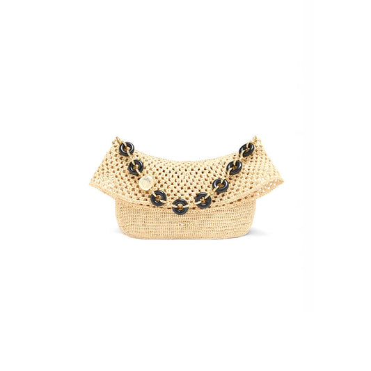 Loewe Medium Ola bag in raffia and calfskin(HIGH-END GRADE)