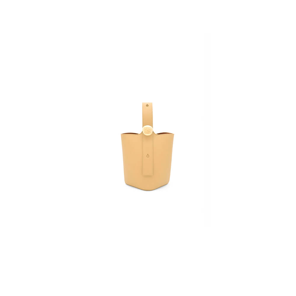 LOEWE Mini Pebble bucket in smooth calfskin(high-end grade)