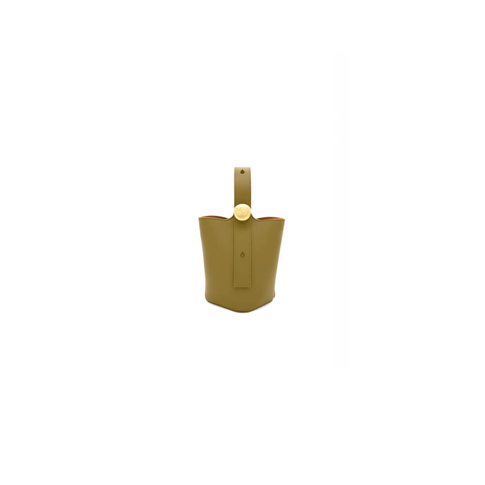 LOEWE Mini Pebble bucket in smooth calfskin(high-end grade)