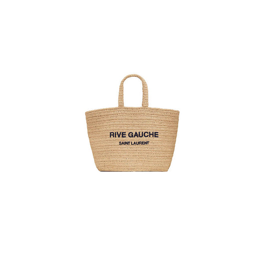 YSL RIVE GAUCHE TOTE IN RAFFIA(HIGH-END GRADE)