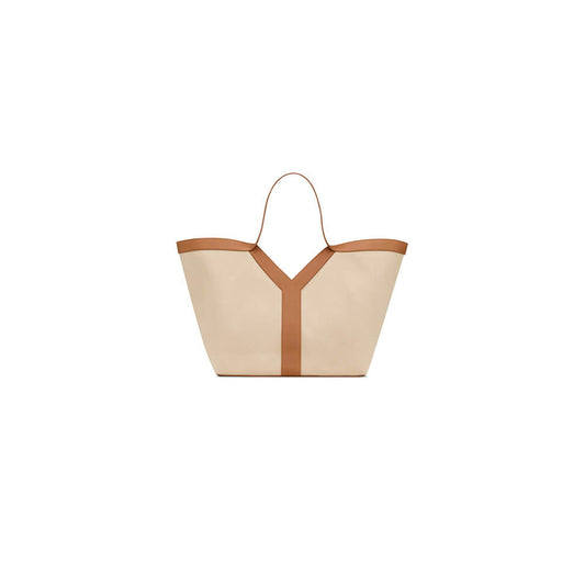 YSL Y TOTE IN CANVAS AND LEATHER(HIGH-END GRADE)