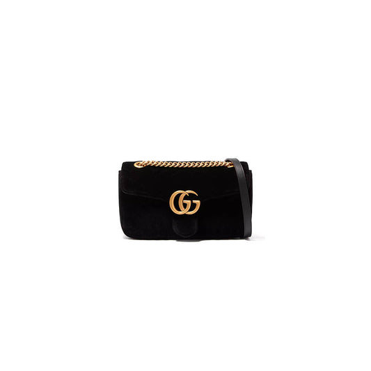 GG Velvet Small Marmont shoulder bag