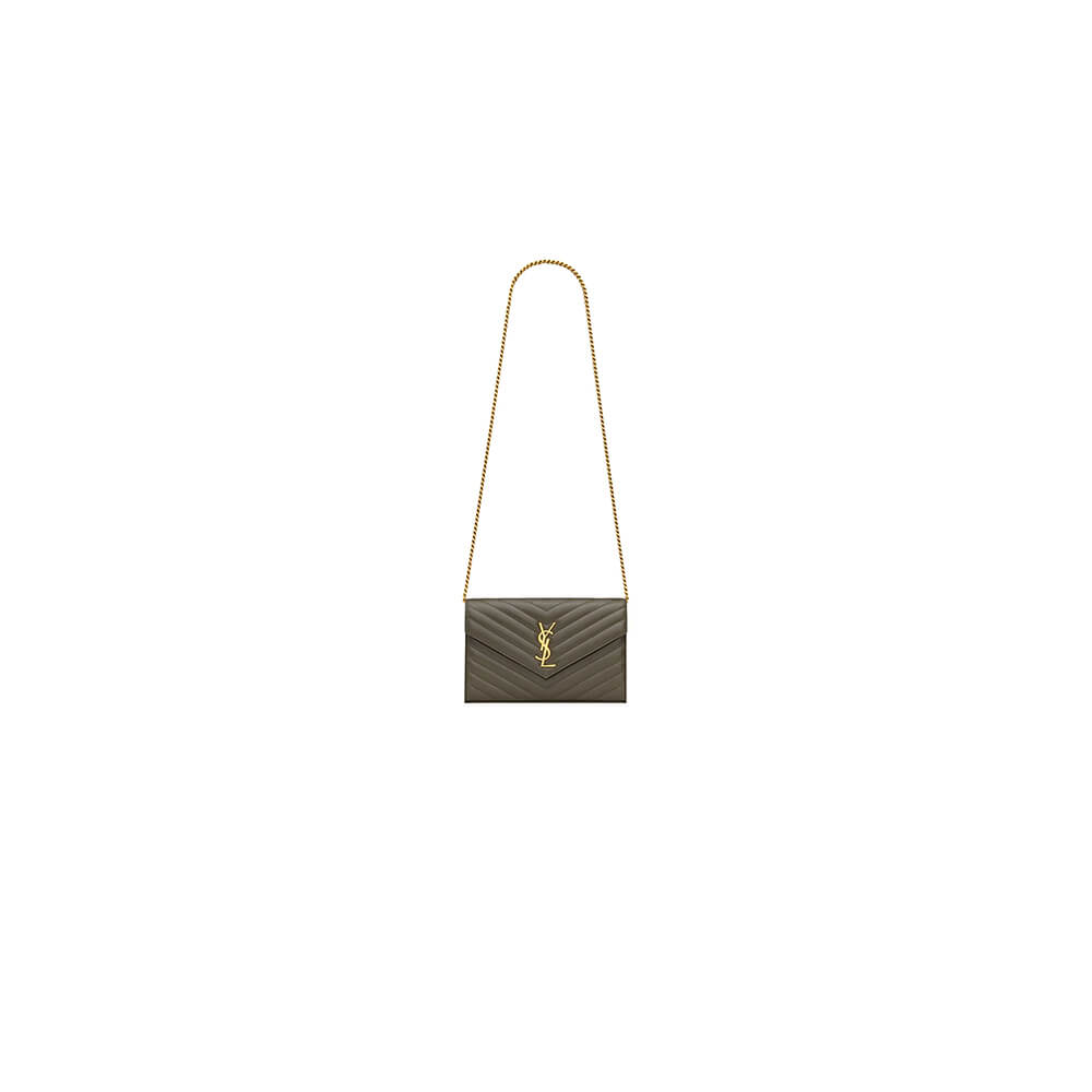 YSL cassandre chain wallet in lambskin