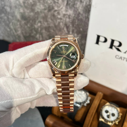 Rolex Replica 1:1 Watch Day-Date 228235 Green Dial Rose Gold Plated GM Factory V2 40mm